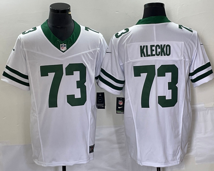 Men's New York Jets Joe Klecko #73 White Legacy Vapor F.U.S.E. Limited Jersey