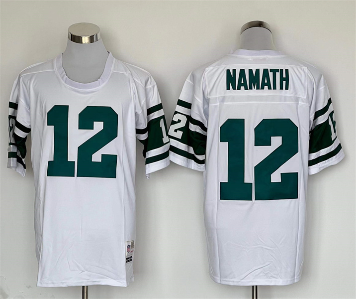 Men's New York Jets Joe Namath Mitchell & Ness White Legacy Jersey