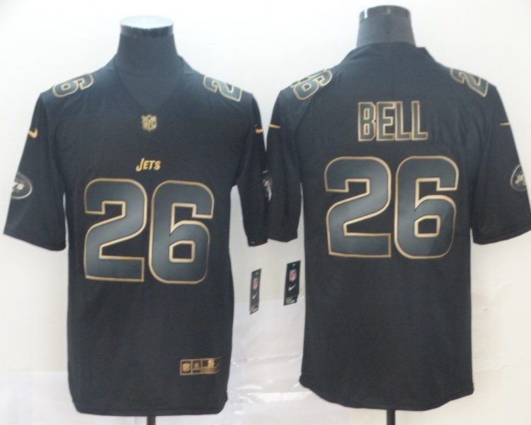Men's New York Jets Le'Veon Bell #26 Black Jersey