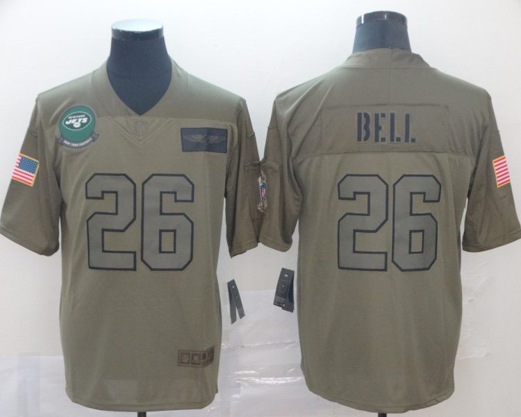 Men's New York Jets Le'Veon Bell #26 Brown Jersey