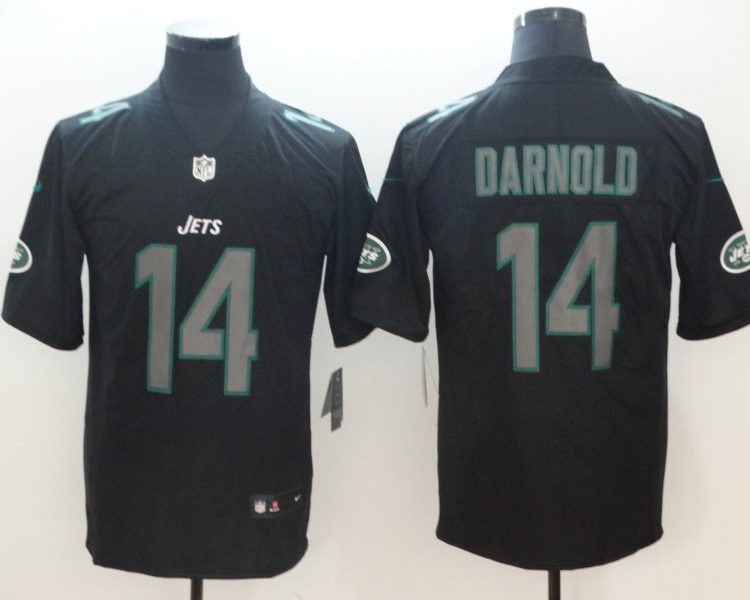 Men's New York Jets Sam Darnold #14 Black Jersey