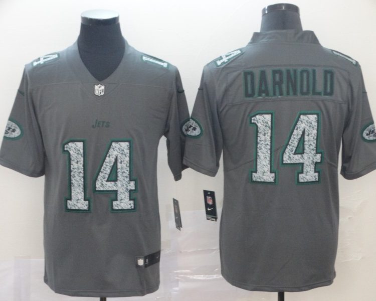 Men's New York Jets Sam Darnold #14 Gray Jersey
