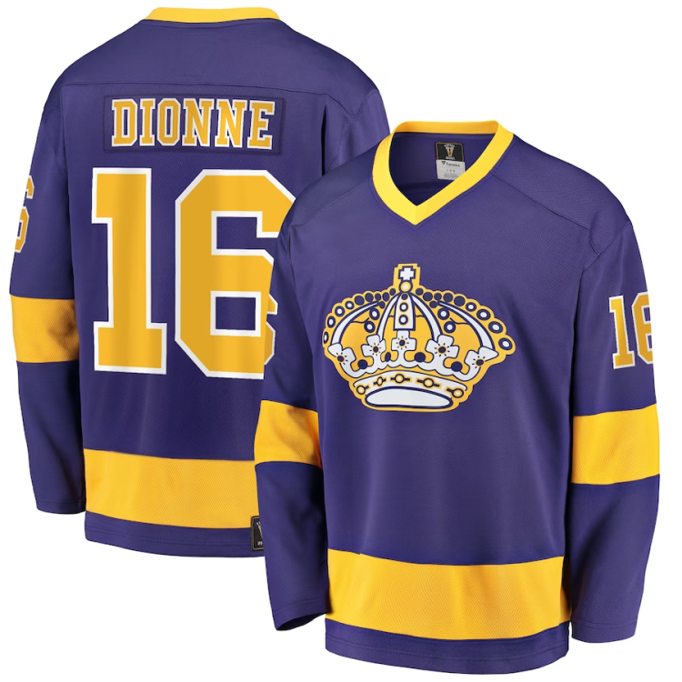 Men's Los Angeles Kings Retired Player #16 Marcel Dionne Purple CCM Vintage Premier Jersey