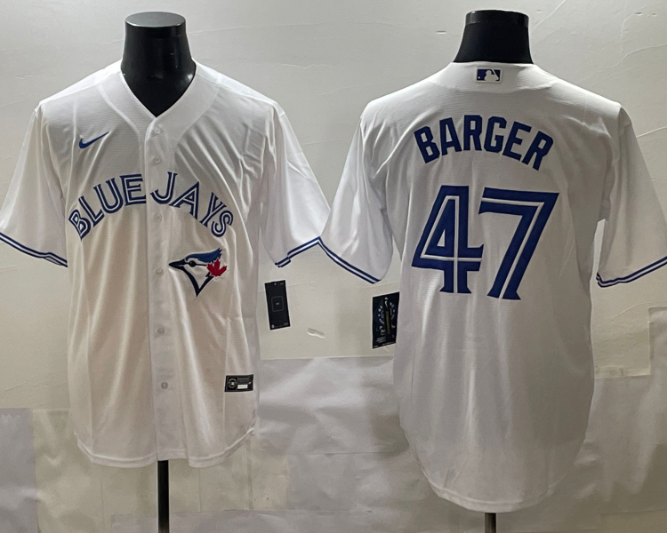 Men's Toronto Blue Jays Addison Barger #47 White Home Limited Jersey