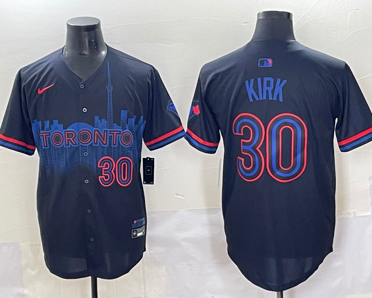 Men's Toronto Blue Jays Alejandro Kirk #30 Black 2024 City Connect Limited Jersey