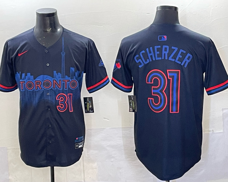 Men's Toronto Blue Jays Max Scherzer #31 Black 2024 City Connect Limited Jersey