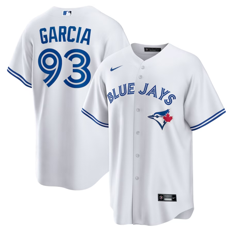 Men's Toronto Blue Jays Yimi Garcia #93 White Home Jersey
