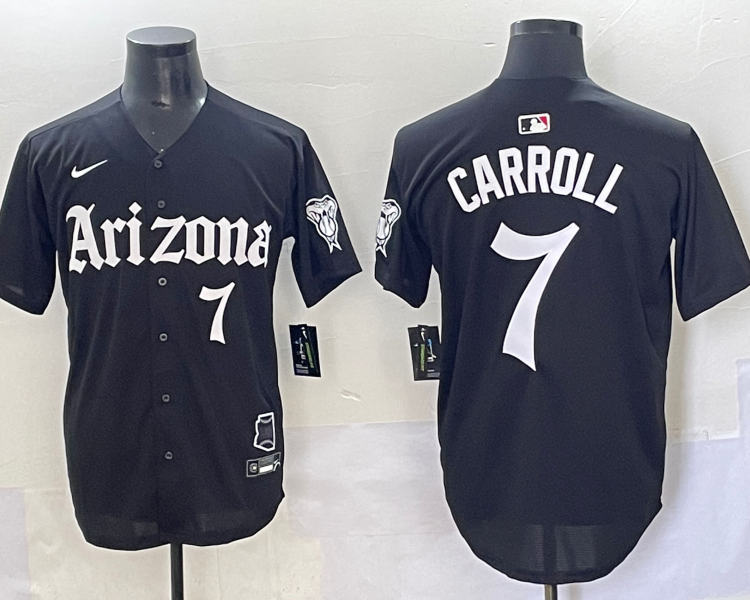 Men's Arizona Diamondbacks Corbin Carroll #7 Black Alternate Limited Jersey