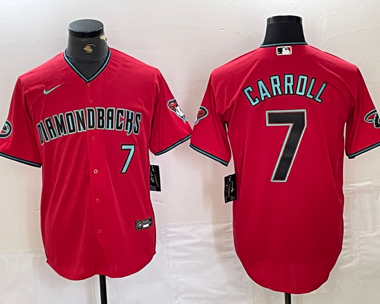 Men's Arizona Diamondbacks Corbin Carroll #7 Red Jersey