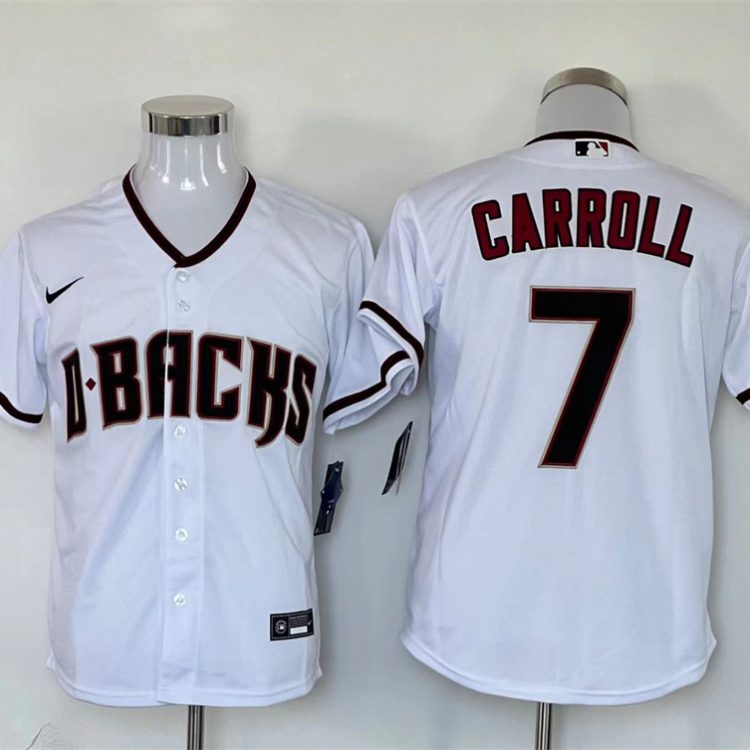 Men's Arizona Diamondbacks Corbin Carroll #7 White Limited Jersey