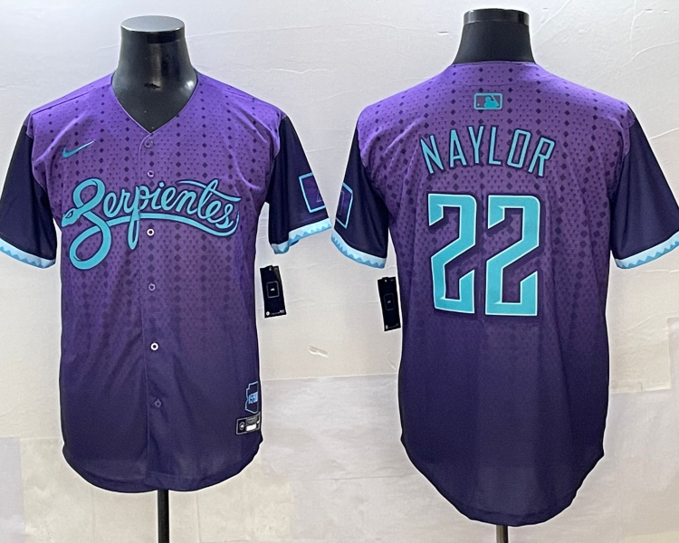 Men's Arizona Diamondbacks Josh Naylor #22 Purple 2025 City Connect Limited Jersey