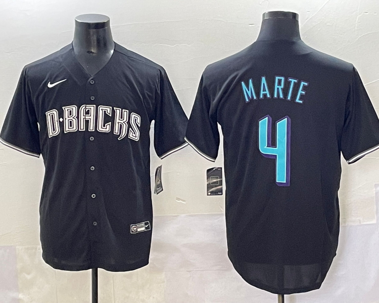 Men's Arizona Diamondbacks Ketel Marte #4 Black Jersey