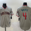 Men's Arizona Diamondbacks Ketel Marte #4 Gray Alternate Limited Jersey