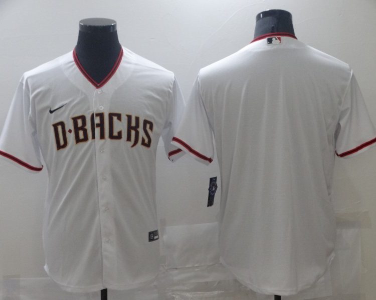Men's Arizona Diamondbacks White Blank Jersey