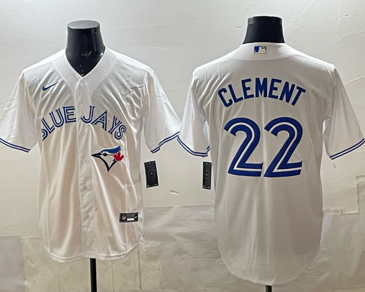 Men's Toronto Blue Jays Ernie Clement #22 White Home Jersey