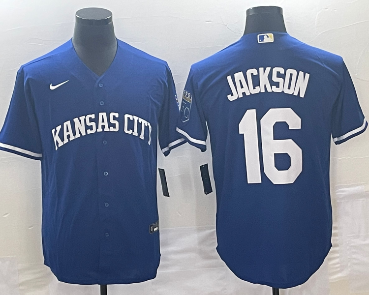 Men's Kansas City Royals Bo Jackson #16 Royal Alternate Cooperstown Collection Jersey