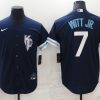Men's Kansas City Royals Bobby Witt Jr. #7 Navy Baseball Jersey
