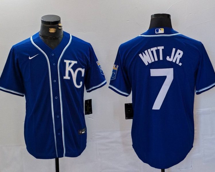 Men's Kansas City Royals Bobby Witt Jr. #7 Royal Jersey
