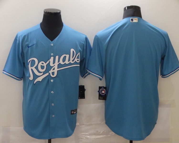 Men's Kansas City Royals Light Blue Alternate Team Blank Jersey