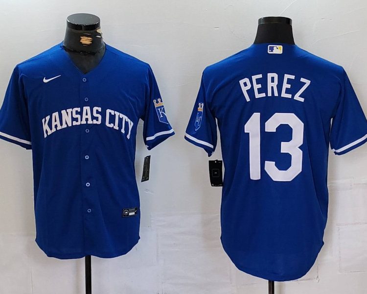 Men's Kansas City Royals Salvador Perez #13 Royal Jersey