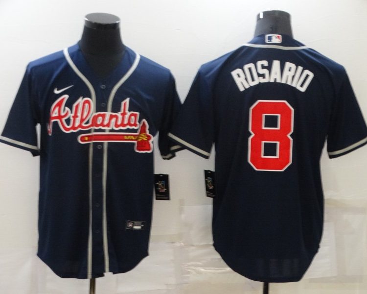 Men's Atlanta Braves Eddie Rosario #8 Navy Jersey