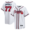 Men's Atlanta Braves Joe Jimenez #77 White Home Jersey