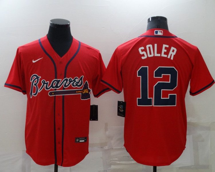 Men's Atlanta Braves Jorge Soler #12 Red Jersey