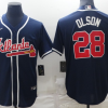 Men's Atlanta Braves Matt Olson #28 Navy Jersey