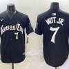 Men's Kansas City Royals Bobby Witt Jr. #7 Black Jersey
