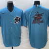 Men's Miami Marlins Blue Alternate Team Jersey
