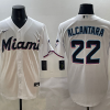 Men's Miami Marlins Sandy Alcantara #22 White Home Limited Jersey
