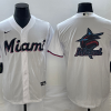 Men's Miami Marlins White Home Team Jersey