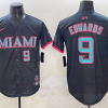 Men's Miami Marlins Xavier Edwards #9 Black 2025 City Connect Limited Jersey