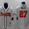 Men's Atlanta Braves Austin Riley #27 White Jersey