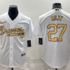 Men's Atlanta Braves Austin Riley #27 White Stitched Jersey