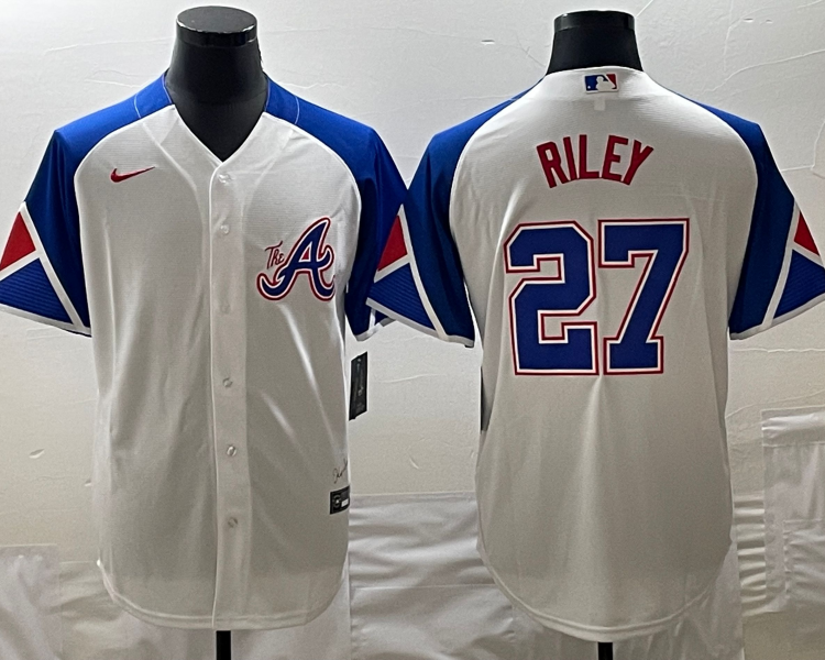 Men's Atlanta Braves Austin Riley Nike White 2023 City Connect Jersey
