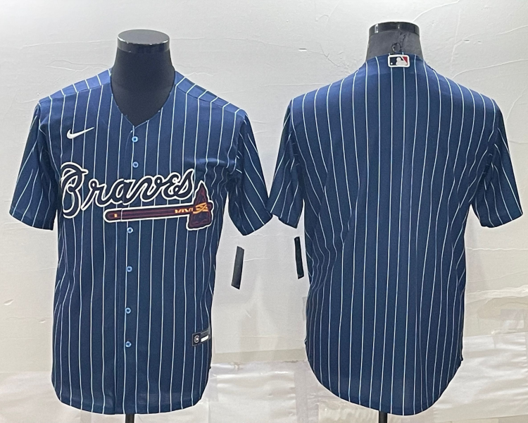 Men's Atlanta Braves Blue Blank Jersey