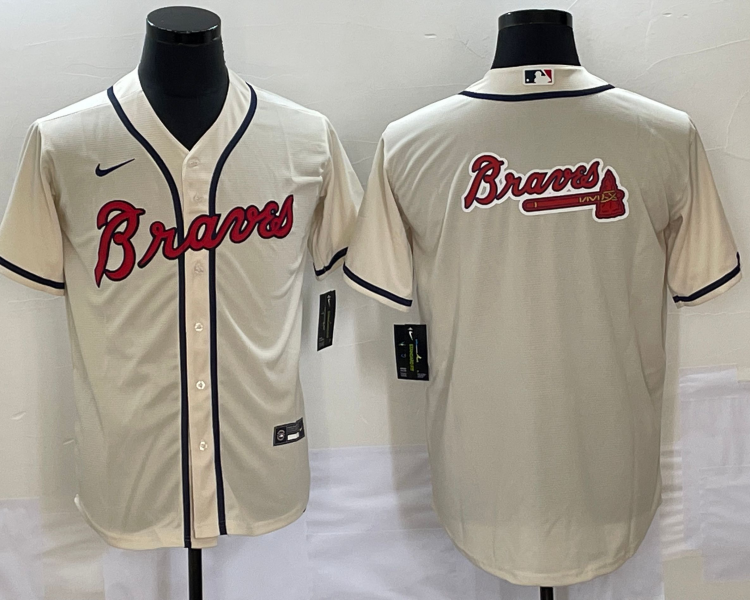Men's Atlanta Braves Cream Team Jersey