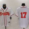 Men's Atlanta Braves Danny Bautista #17 White Limited Jersey