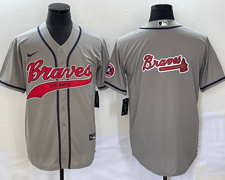 Men's Atlanta Braves Gray Team Jersey Joint Edition