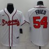 Men's Atlanta Braves Max Fried #54 White Jersey