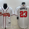 Men's Atlanta Braves Michael Harris II #23 White Jersey