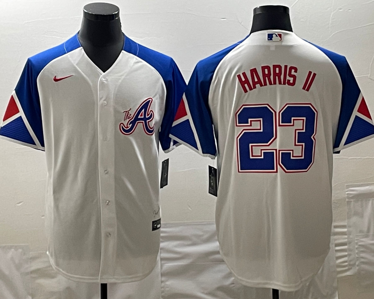 Men's Atlanta Braves Michael Harris II Nike White 2023 City Connect Jersey