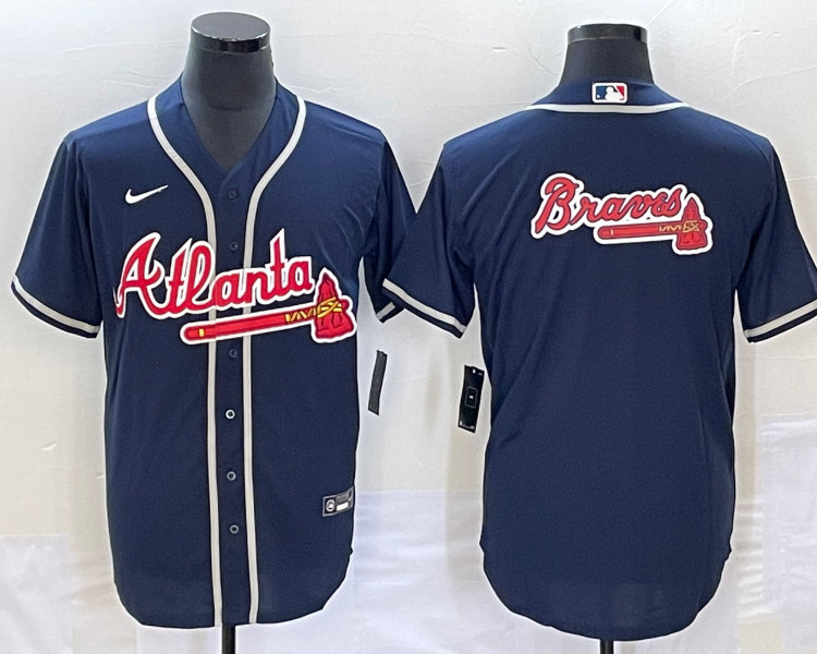 Men's Atlanta Braves Navy Team Jersey