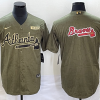 Men's Atlanta Braves Olive Salute To Service Limited Jersey