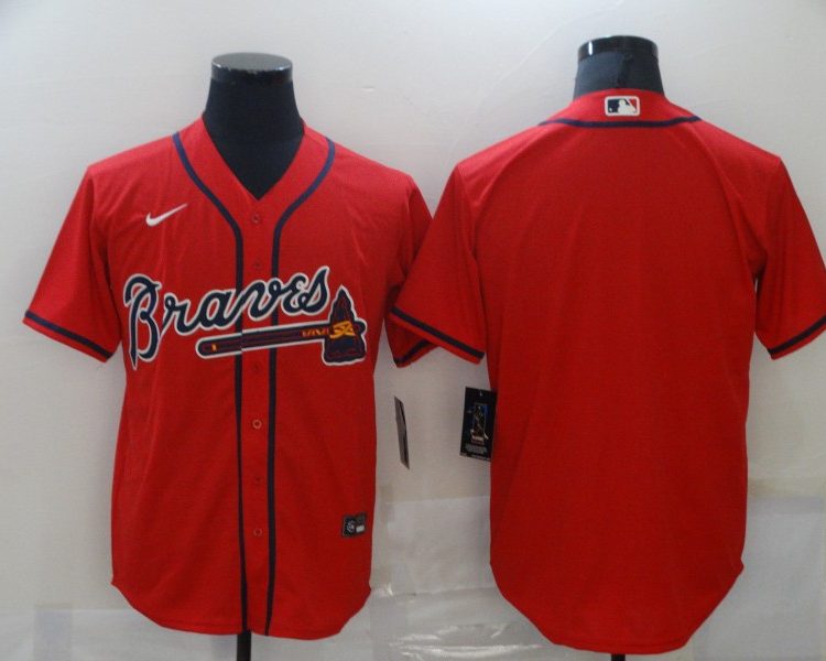 Men's Atlanta Braves Red Blank Jersey