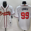 Men's Atlanta Braves Spencer Strider #99 White Jersey