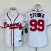 Men's Atlanta Braves Spencer Strider #99 White Jersey