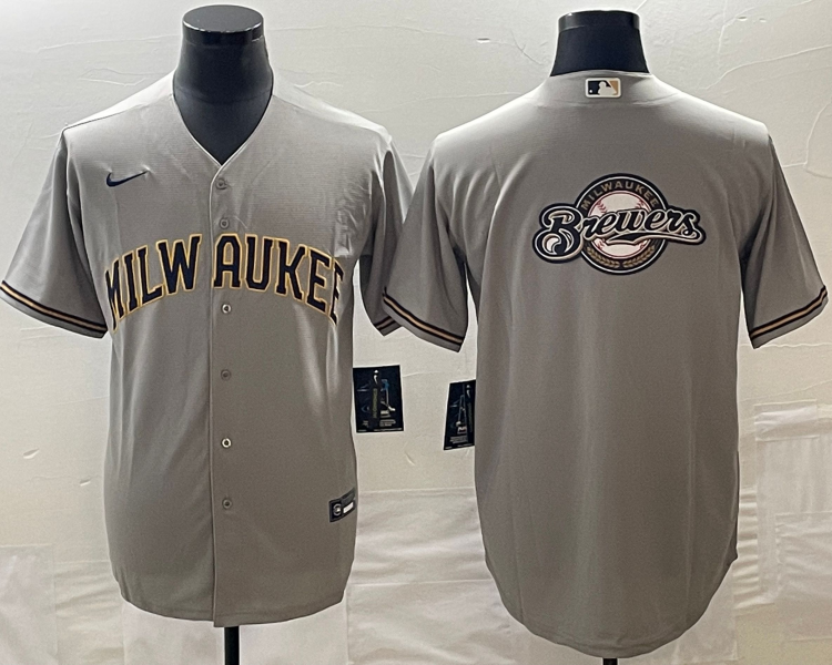 Men's Milwaukee Brewers Gray Team Jersey