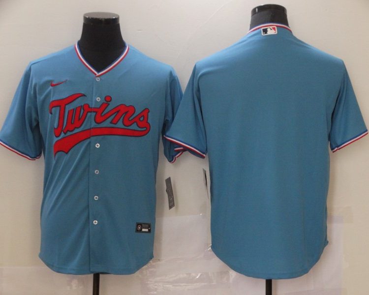 Men's Minnesota Twins Blue Blank Jersey
